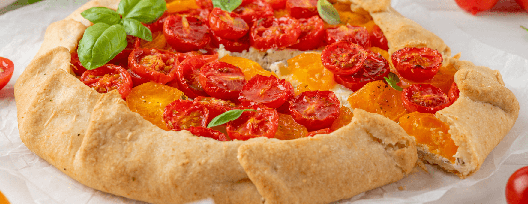 La tarte à la tomate ensoleillée